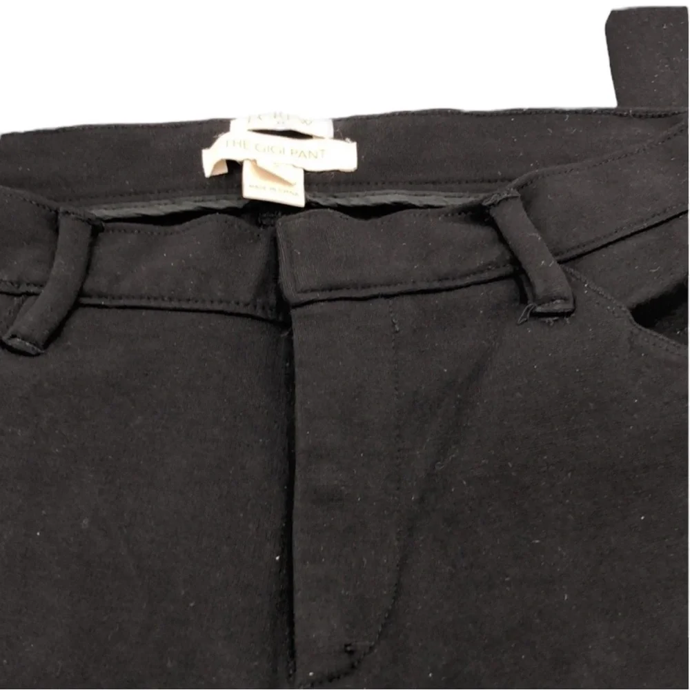 J. CREW “The Gigi Pant” Equestrian Style Faux Leather Knit Pants in Black Size 2